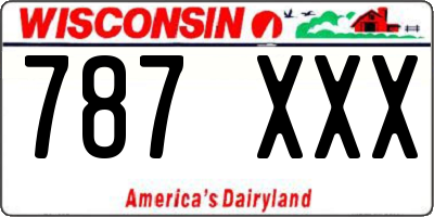 WI license plate 787XXX