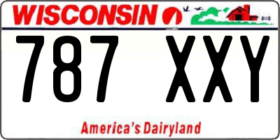 WI license plate 787XXY