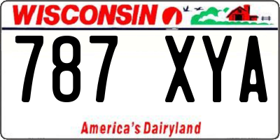 WI license plate 787XYA