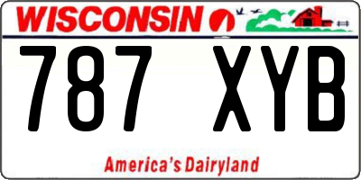 WI license plate 787XYB