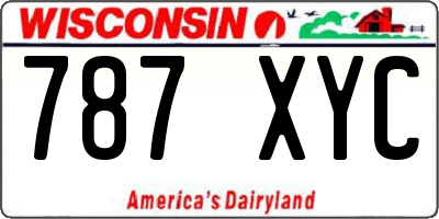 WI license plate 787XYC