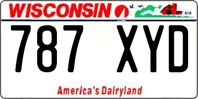 WI license plate 787XYD