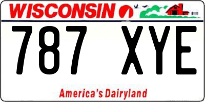 WI license plate 787XYE