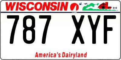 WI license plate 787XYF