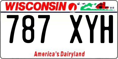 WI license plate 787XYH