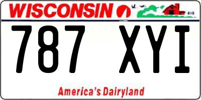 WI license plate 787XYI