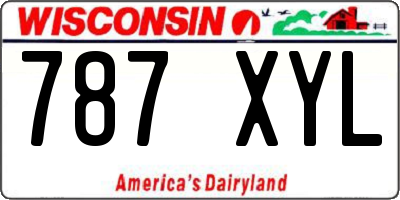 WI license plate 787XYL