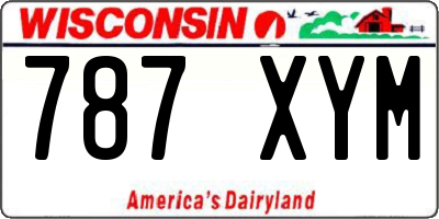 WI license plate 787XYM