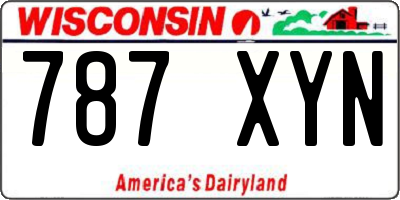 WI license plate 787XYN