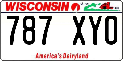 WI license plate 787XYO