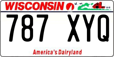 WI license plate 787XYQ
