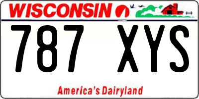 WI license plate 787XYS
