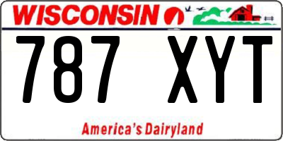 WI license plate 787XYT
