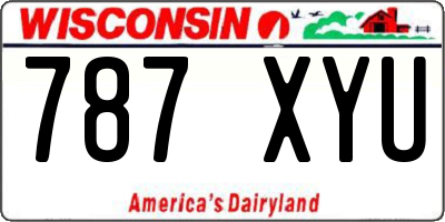 WI license plate 787XYU