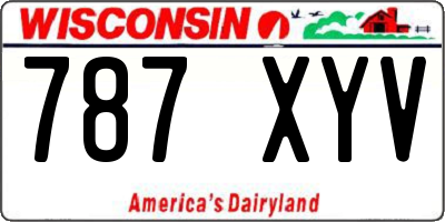 WI license plate 787XYV