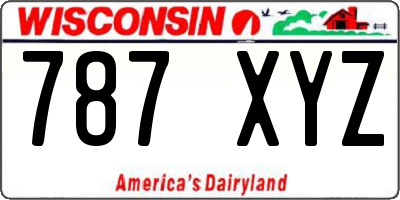 WI license plate 787XYZ