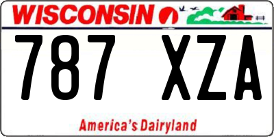 WI license plate 787XZA