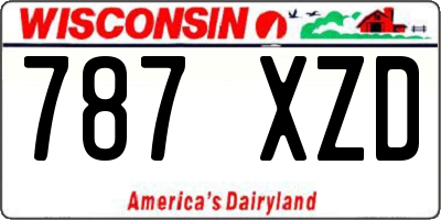 WI license plate 787XZD