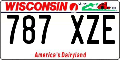 WI license plate 787XZE