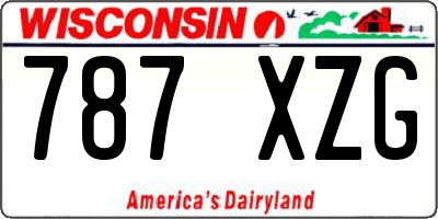 WI license plate 787XZG