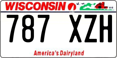 WI license plate 787XZH