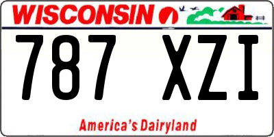 WI license plate 787XZI