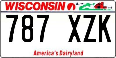 WI license plate 787XZK