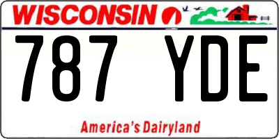 WI license plate 787YDE