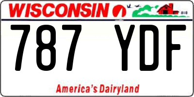 WI license plate 787YDF