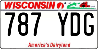 WI license plate 787YDG