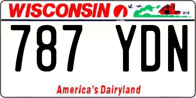 WI license plate 787YDN