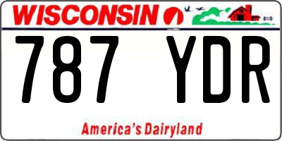 WI license plate 787YDR