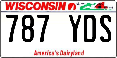 WI license plate 787YDS