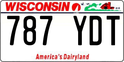 WI license plate 787YDT