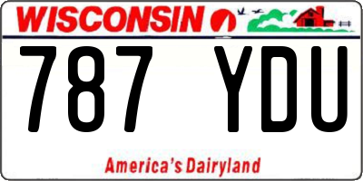 WI license plate 787YDU