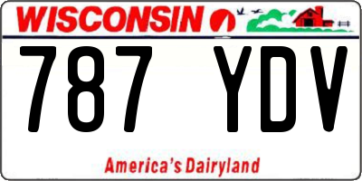 WI license plate 787YDV
