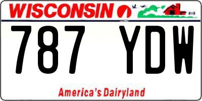 WI license plate 787YDW