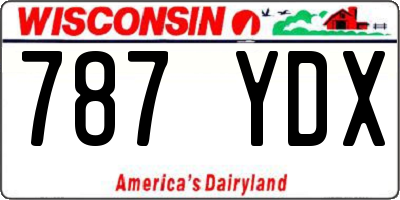 WI license plate 787YDX