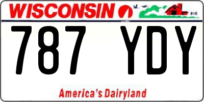 WI license plate 787YDY