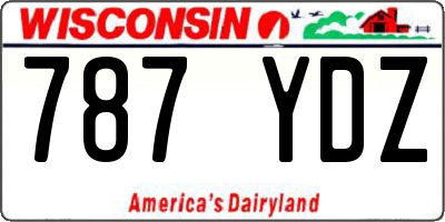 WI license plate 787YDZ