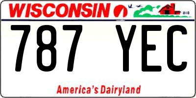 WI license plate 787YEC
