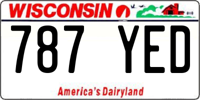 WI license plate 787YED