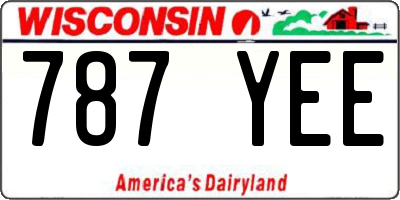 WI license plate 787YEE