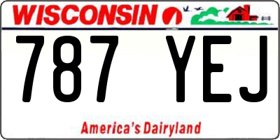 WI license plate 787YEJ
