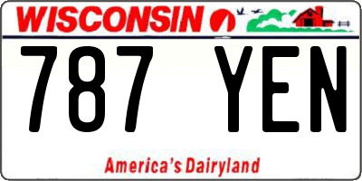 WI license plate 787YEN