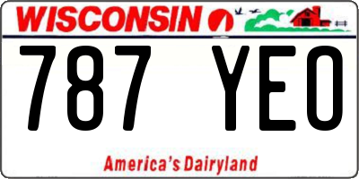 WI license plate 787YEO