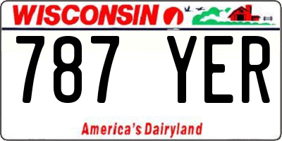 WI license plate 787YER