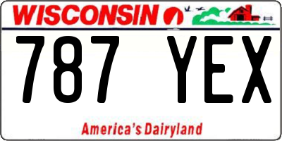 WI license plate 787YEX