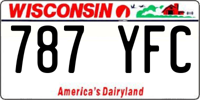 WI license plate 787YFC