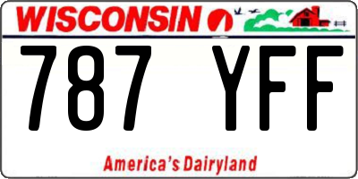 WI license plate 787YFF